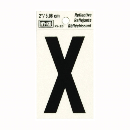 HY-KO LETTERS 2-IN REFELECTIVE X RV-25/X